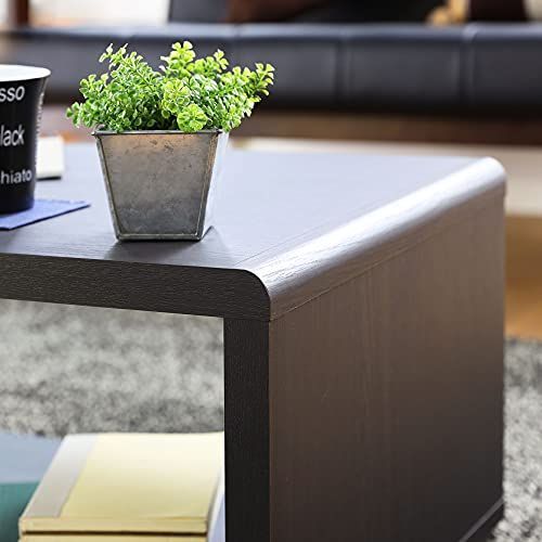 在庫 白井産業 ローテーブル 机 おしゃれ シンプル ブラックオーク 幅89.7 高さ31.6 奥行45cm KI2-9045TBO キアエッセ2 MARWIL-DEMENAGEMENTS_CH