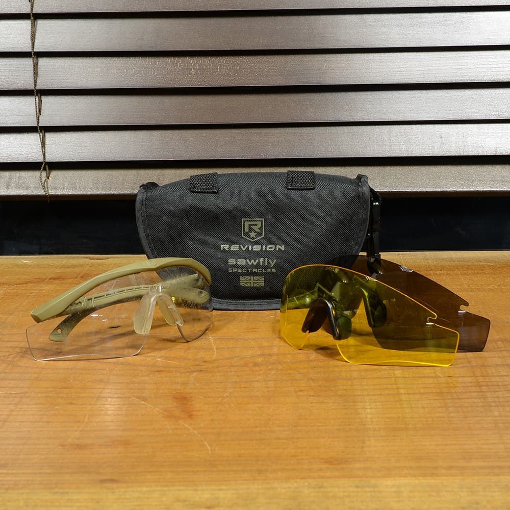 米軍放出品 REVISION シューティンググラス Sawfly MVD 防弾 タン