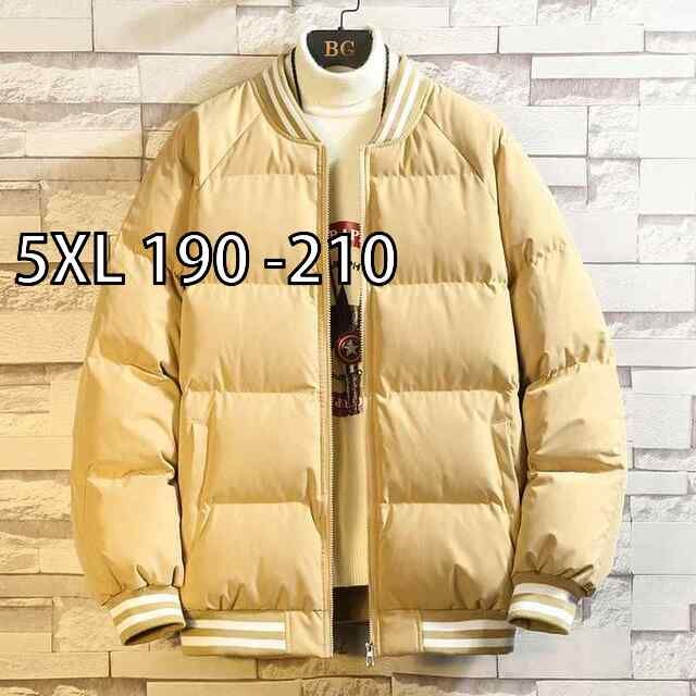 5XL 190 -210 メンズ ファッション 服 男性用 オシャレ シンプル 大人 かっこいい 大きいサイズ ストリート 紳士服 冬 厚手 ダウン コットン ジャケット