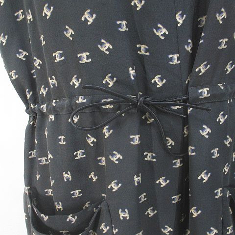 シャネル CHANEL P44358W05185 フレンチスリーブ 膝丈 ココ