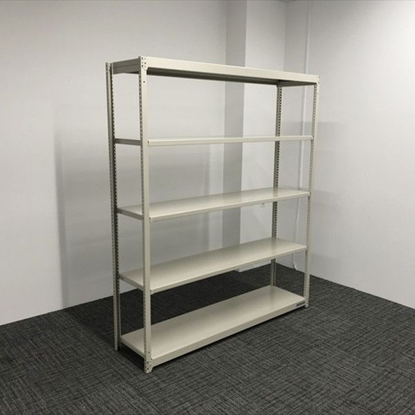 スチールラック 中軽量 セミボルトレス 天地5段 ライトグレー