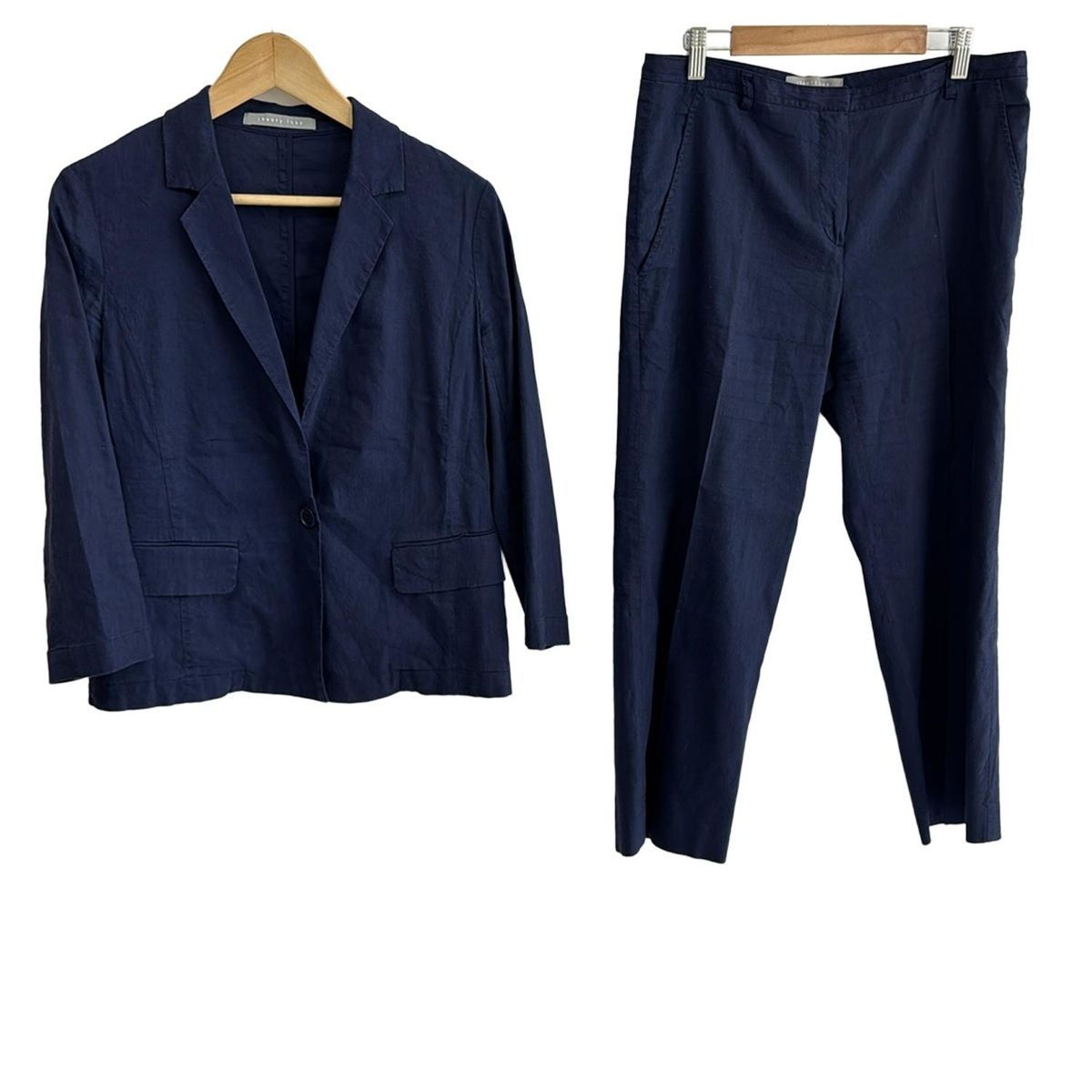 theory luxe セオリーリュクス レディースパンツスーツ レディース - ネイビー 麻混