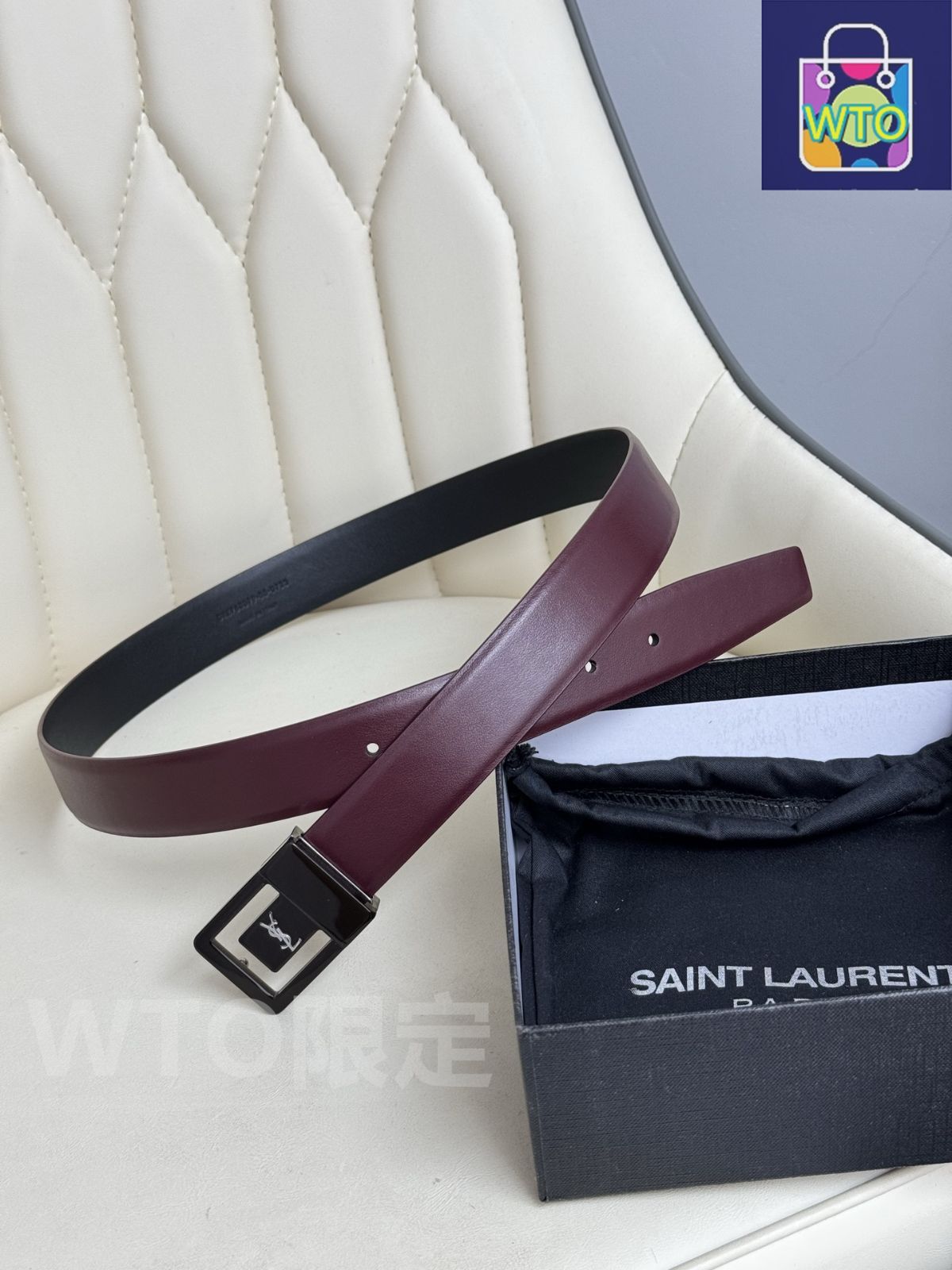 saint laurent レザー ベルト　お値下げ不可 今日特価】Saint Laurent レザーベルト - メルカリ