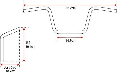 1-1|2インチ GRANDE PRIME エイプ ハンドルバー クローム|12インチ 2025年以降FLTRXSE 2025年以降FLTRX|STSE