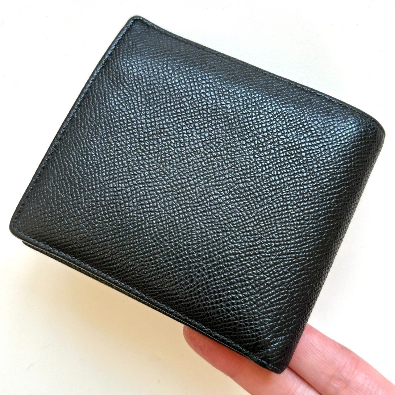 ブルガリ BVLGARI 2つ折り財布 - レザー 黒 美品 財布 BVLGARI