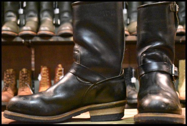 7.5D PT83 92年03月刻印 レッドウィング 8270 ナイフポケット エンジニア ブラック スチールトゥ ブーツ redwing PT91 HOPESMORE FJ007