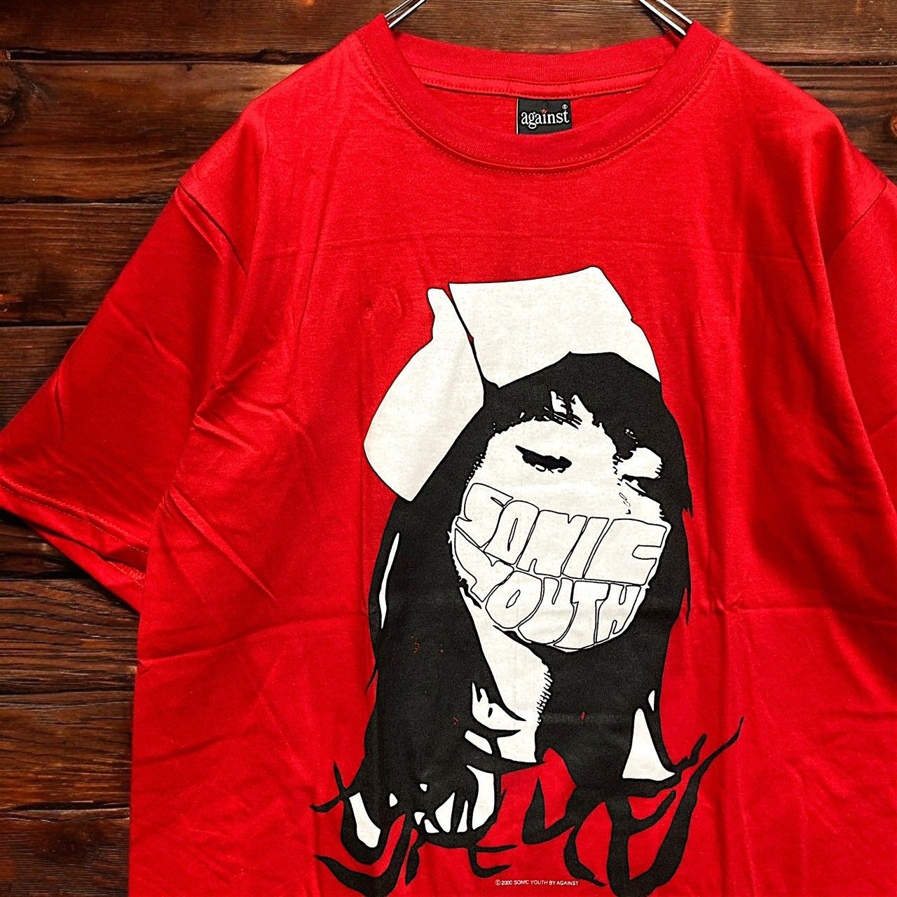ソニックユース　未開封 ソニックユース SONIC YOUTH 赤 バンド Tシャツ tee ティー