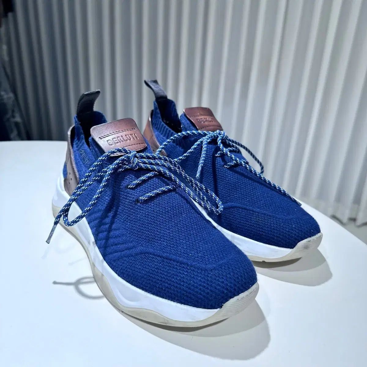 海外希少 Berluti 直営 カシミア ニット シャドウスニーカー 8 / Berluti(ベルルッティ) シャドウ カーフスキン ニット