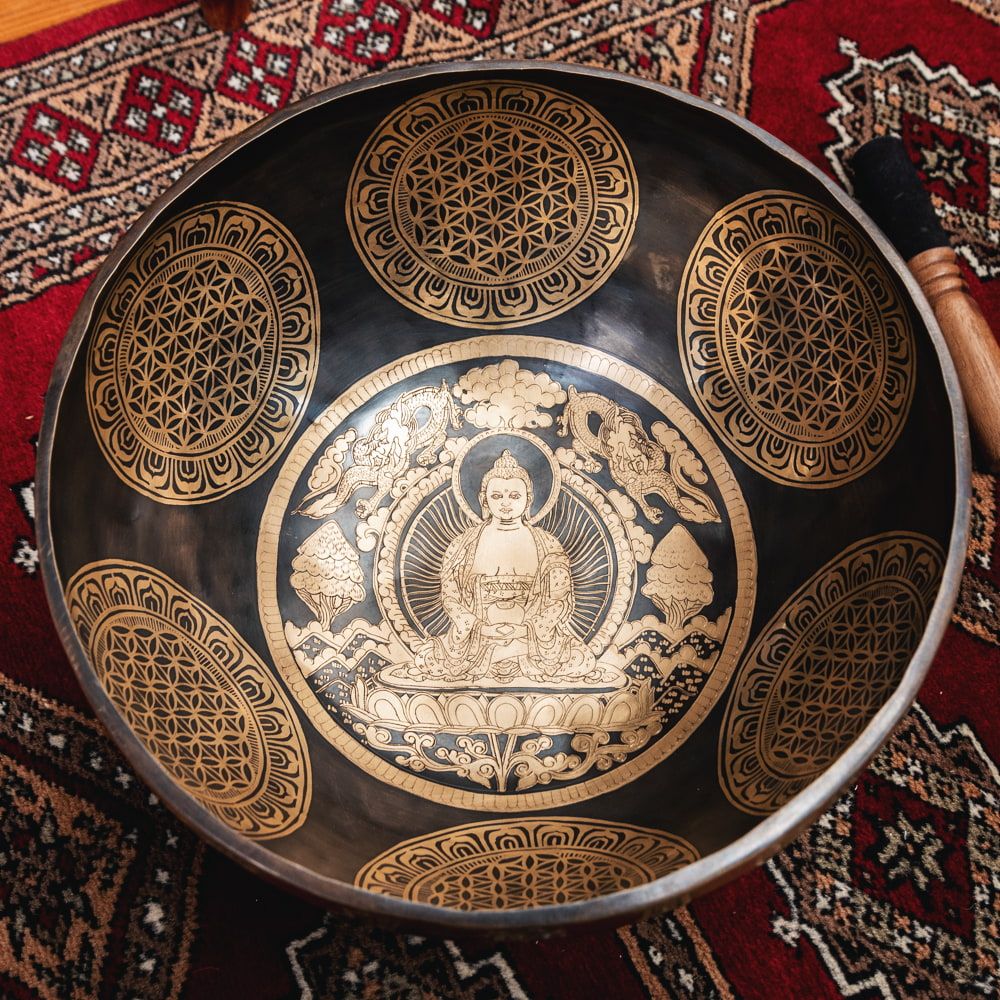ごるご 一点物】アミターバ 阿弥陀如来 細密彫りチベタンアンティック