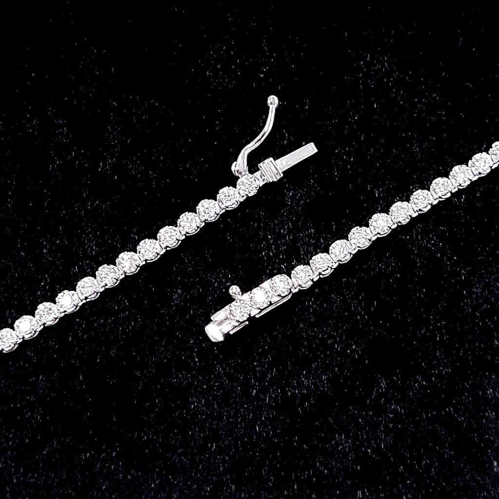 最高級！D SI 3ct ダイヤモンド K18 WG テニス ネックレス 鑑 - メルカリ 