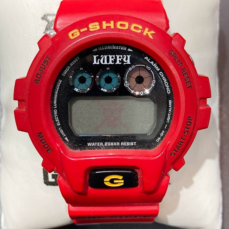 ◇　CASIO カシオ G-SHOCK × ONE PIECE ジーショック × ワンピース　モンキー・D・ルフィモデル 腕時計 レッド  DW-6900FS