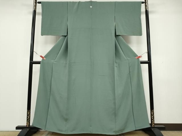 平和屋着物 上質な色無地 利休鼠色 正絹 CAAX4743ut