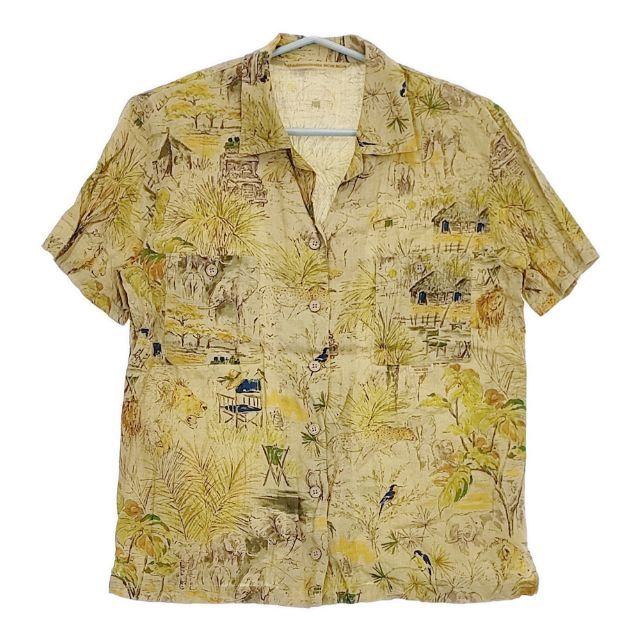 【極美品】マドモアゼルノンノン・アロハシャツ・半袖シャツ・花火・近年モデル・ 極美品】マドモアゼルノンノン・アロハシャツ・半袖シャツ・花火