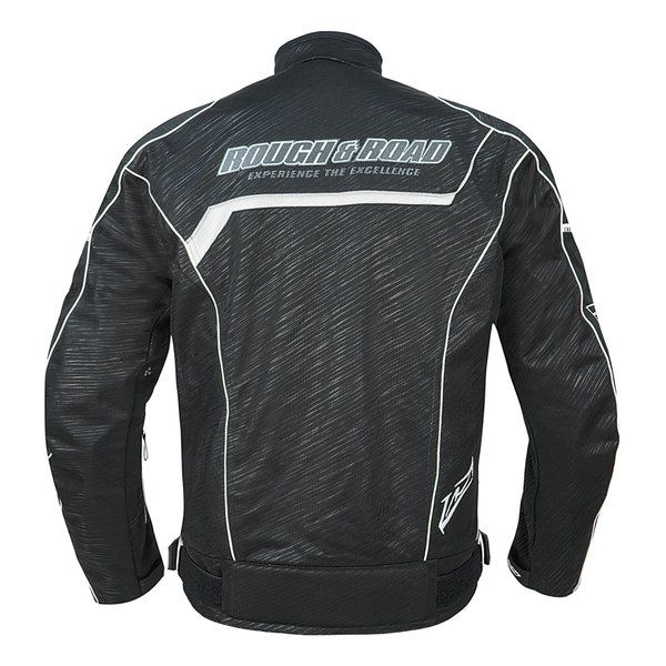 ROUGH-ROAD ラフアンドロード R-R フルメッシュジャケットFP スラッシュBK|WH-WM RR7346SS-BKWL2 2567578