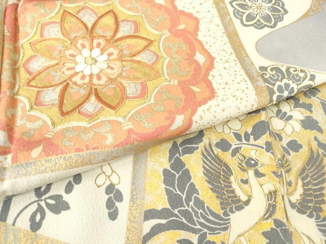 平和屋着物●本加賀友禅作家　奥原一就　色留袖　花車文　正絹　逸品　CAAX5636gh 平和屋着物○本加賀友禅作家 奥原一就 色留袖 花車文 正絹 逸品