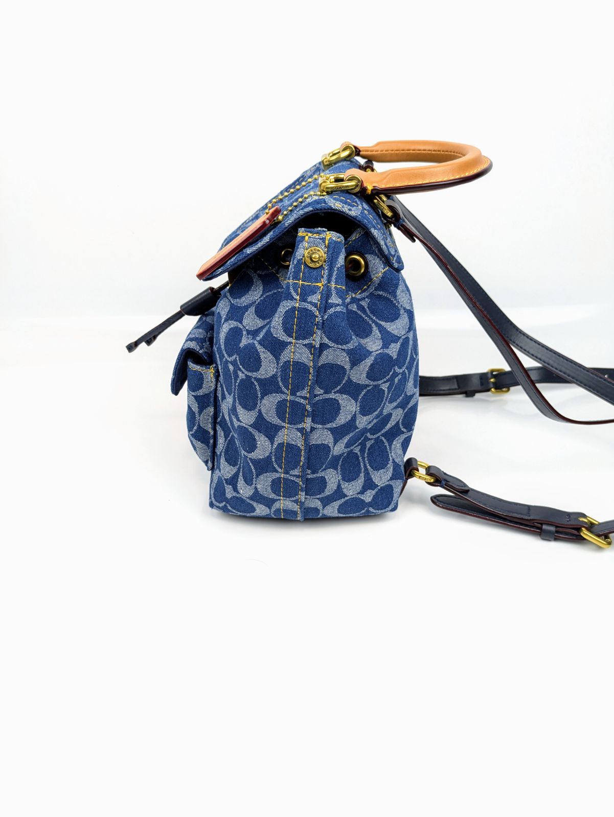 COACH】 コーチ リュック シグネチャーデニム CJ833 B4/BL