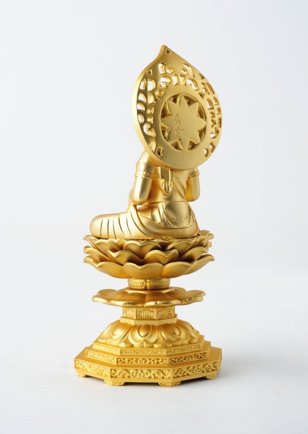 純金メッキ仕上げ 総高15cm