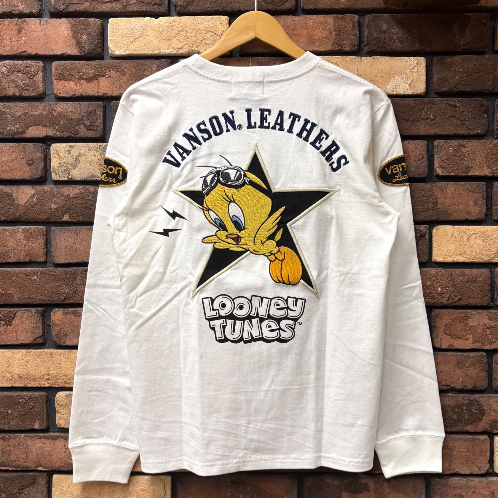 LOONEY TUNESコラボ 天竺ロンT】長袖Tシャツ VANSON バンソン Warner 