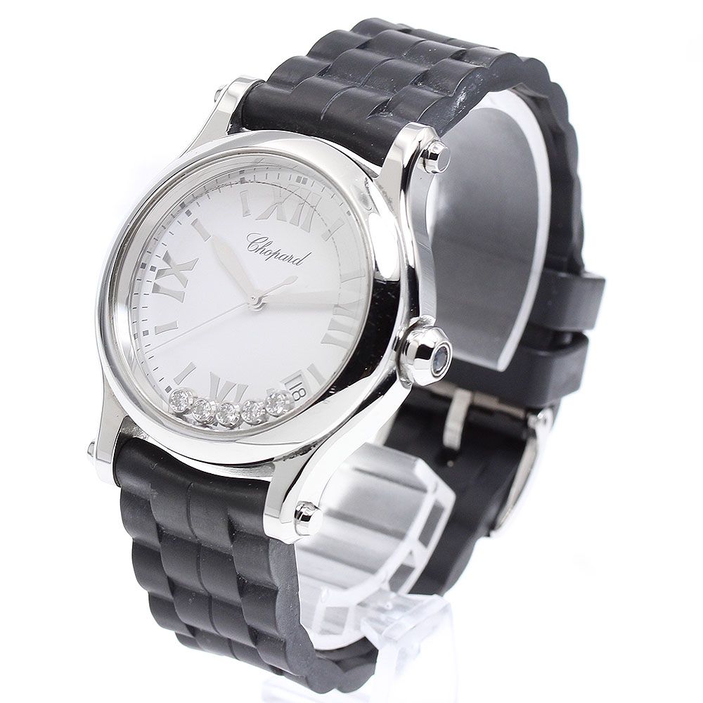 ショパール Chopard 8582 ハッピースポーツ 5Pダイヤ クォーツ レディース_905107