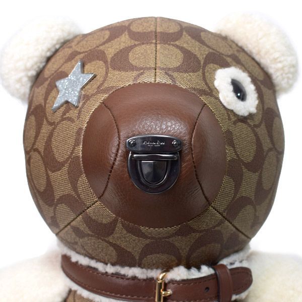 コーチ ぬいぐるみ COACH コーティングキャンバス ぺブルレザー