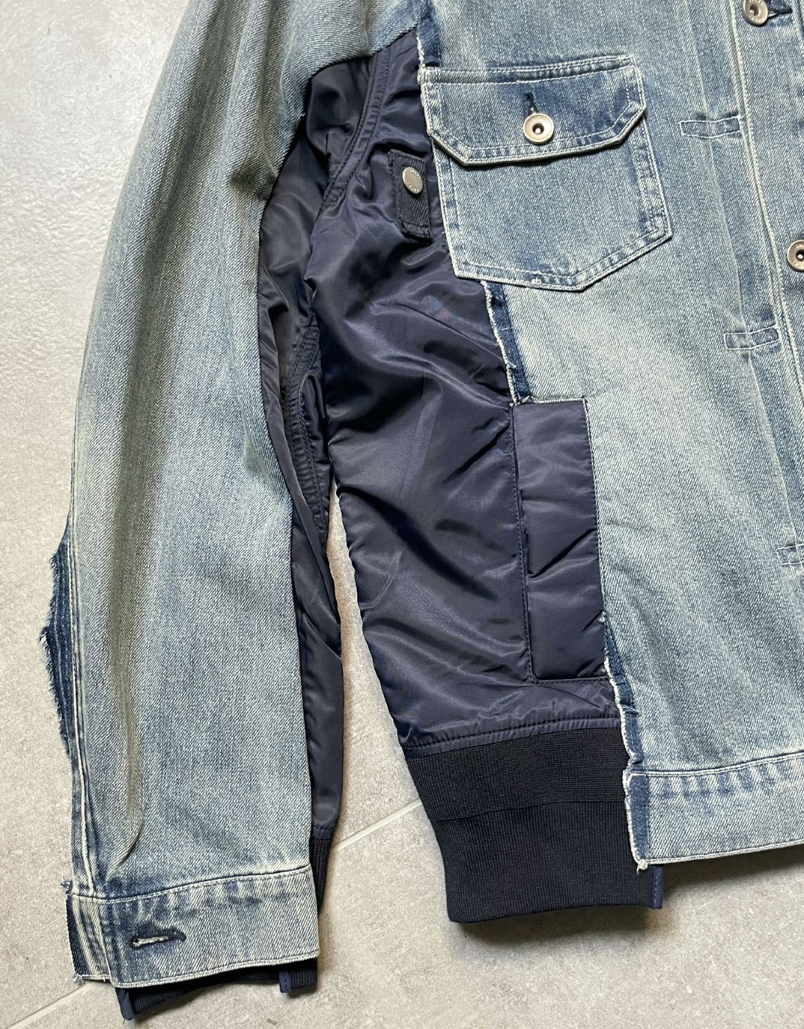 sacai Denim x Nylon Twill Jacket - メルカリ