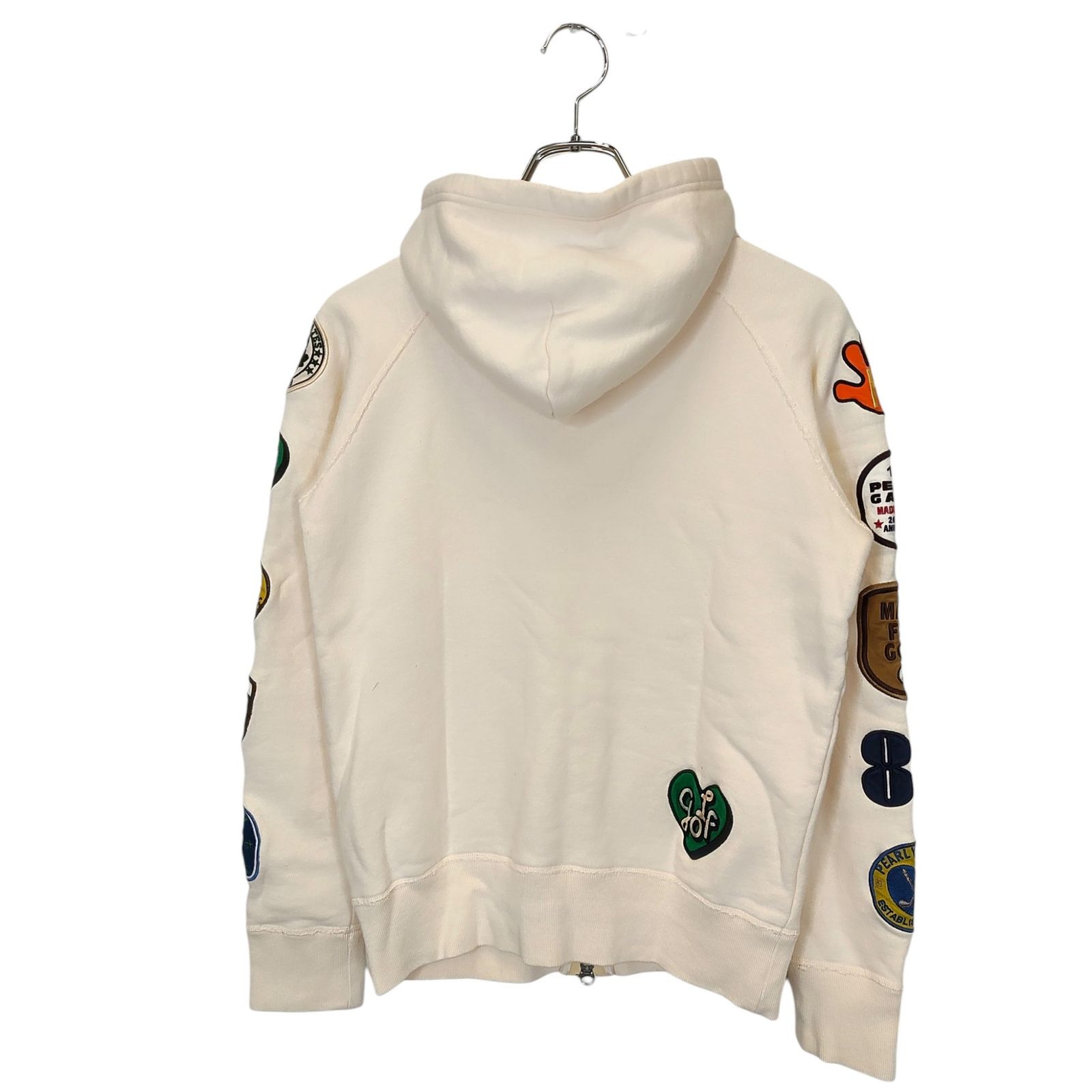 PEARLY GATES パーリーゲイツ ゴルフ マルチ ワッペン ジップアップ パーカー 055-262049 2 ライトベージュ|マルチ レディース