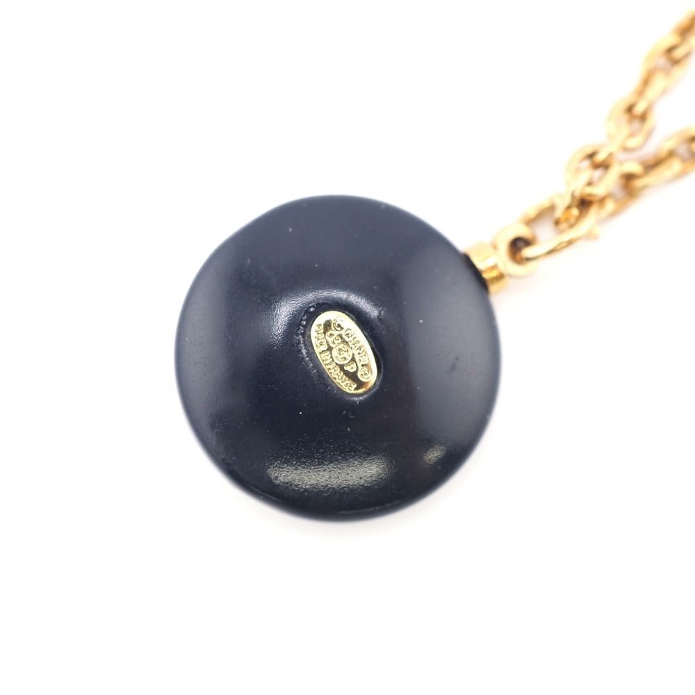 CHANEL　シャネル　03P　ココマーク　パール　ネックレス　ゴールドネイビー CHANEL/シャネル 03P ココマーク ネックレス ネイビー レディース