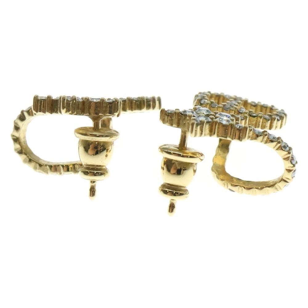 DIOR ディオール Clair D Lune メタル-クリスタル ピアス ゴールド E1099CDLCY