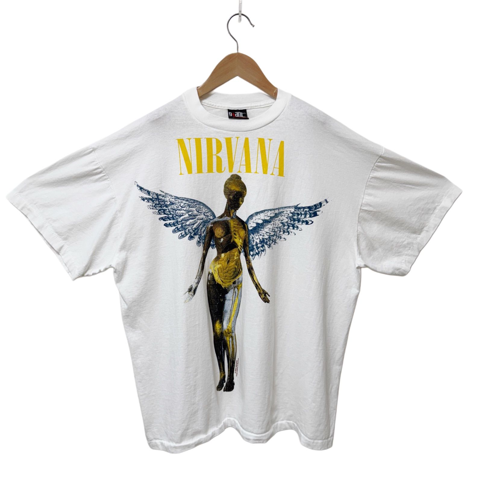 ニルヴァーナ Tシャツ 【90s VINTAGE NIRVANA】GIANT ニルヴァーナ Tシャツ Lサイズ ホワイト 90s USA製 ジャイアント