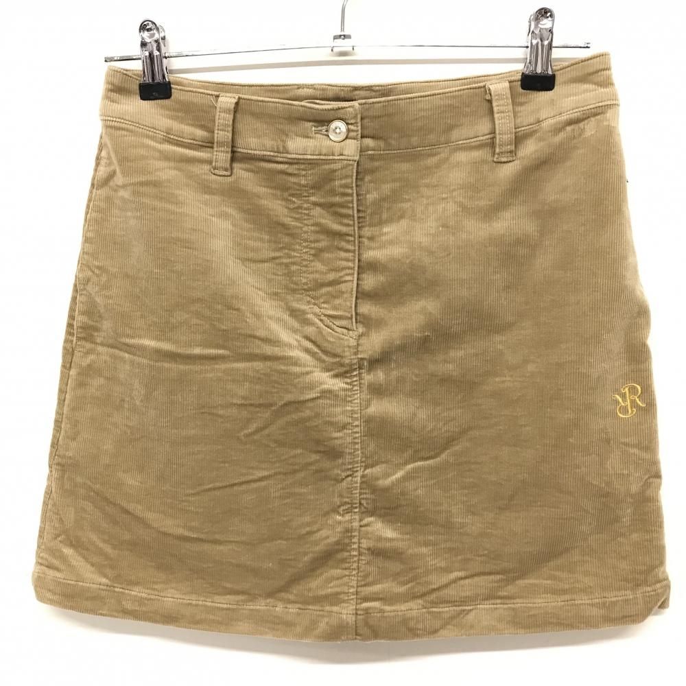 レザレクション コーデュロイスカート ベージュ ロゴ刺しゅう レディース ゴルフウェア Resurrection