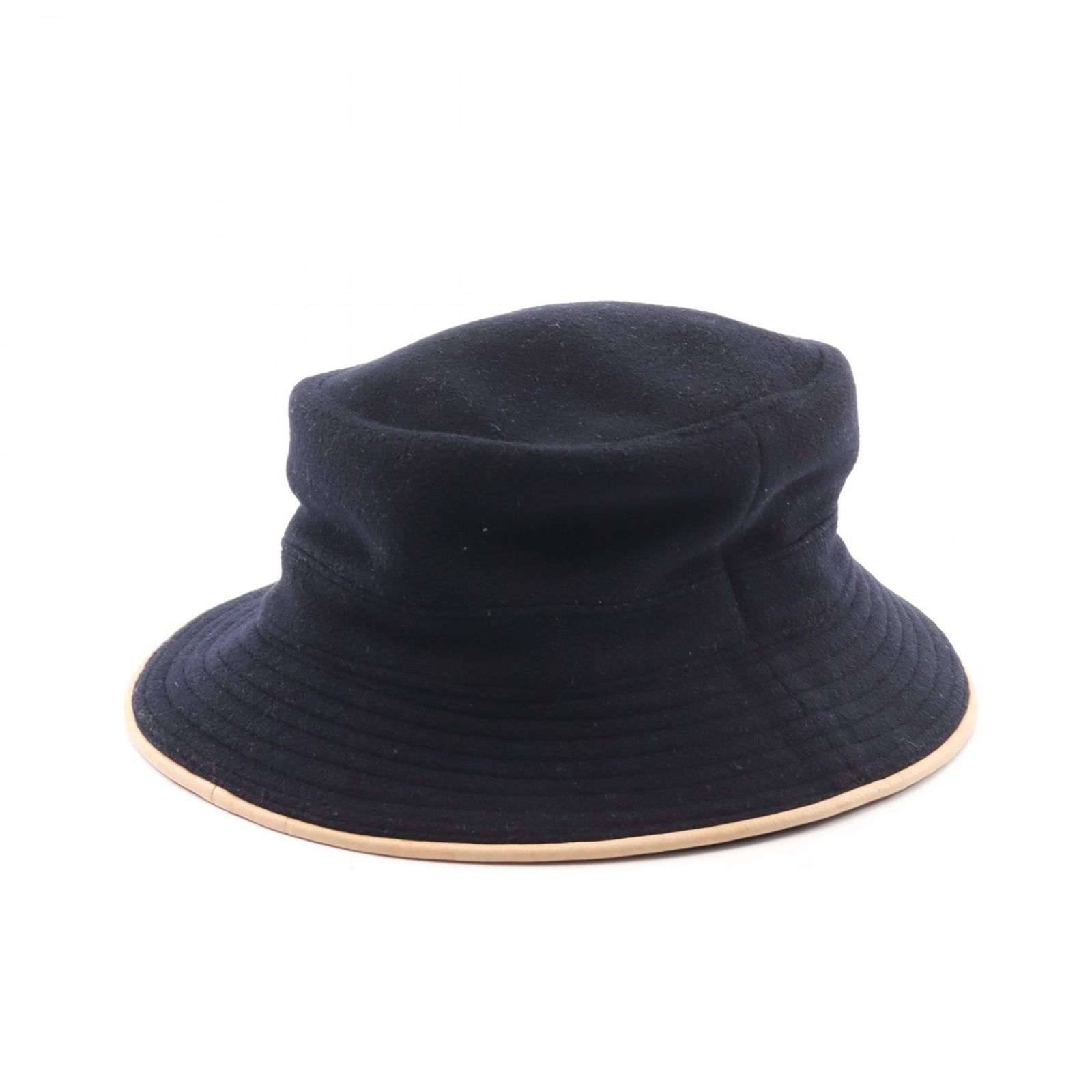 エルメス HERMES ハット バケット レザー 帽子 レディース Used B