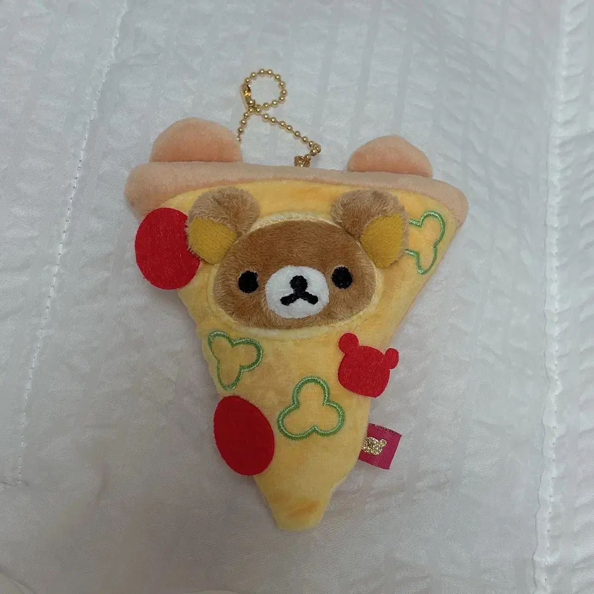 リラックマ　ぶらさげ　ぬいぐるみ　ピザ　マスコット　キーホルダー リラックマ ぶらさげ ぬいぐるみ ピザ マスコット キーホルダー