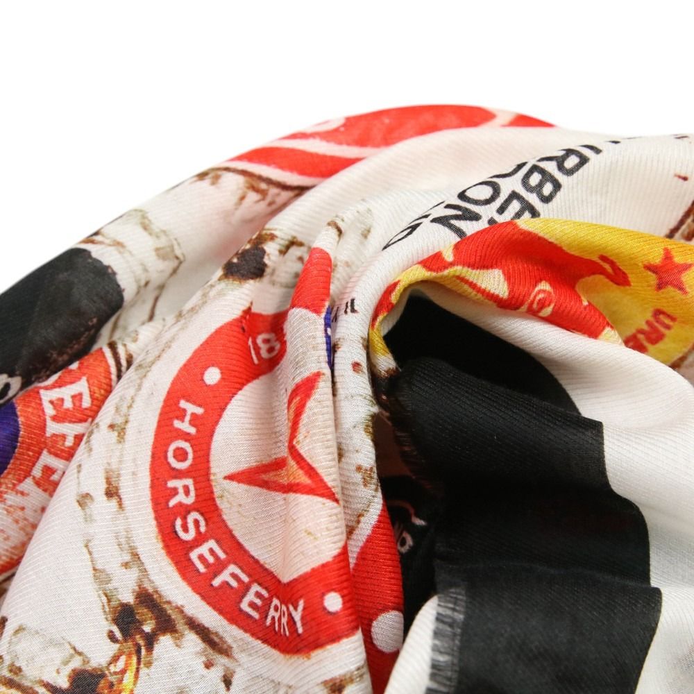 未使用 BURBERRY バーバリー ボトルキャップ プリント シルクブレンド  