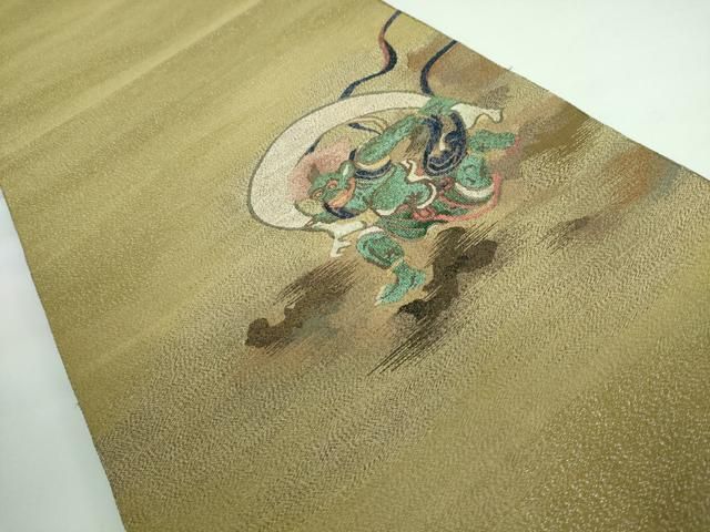 太鼓柄袋帯 風神図