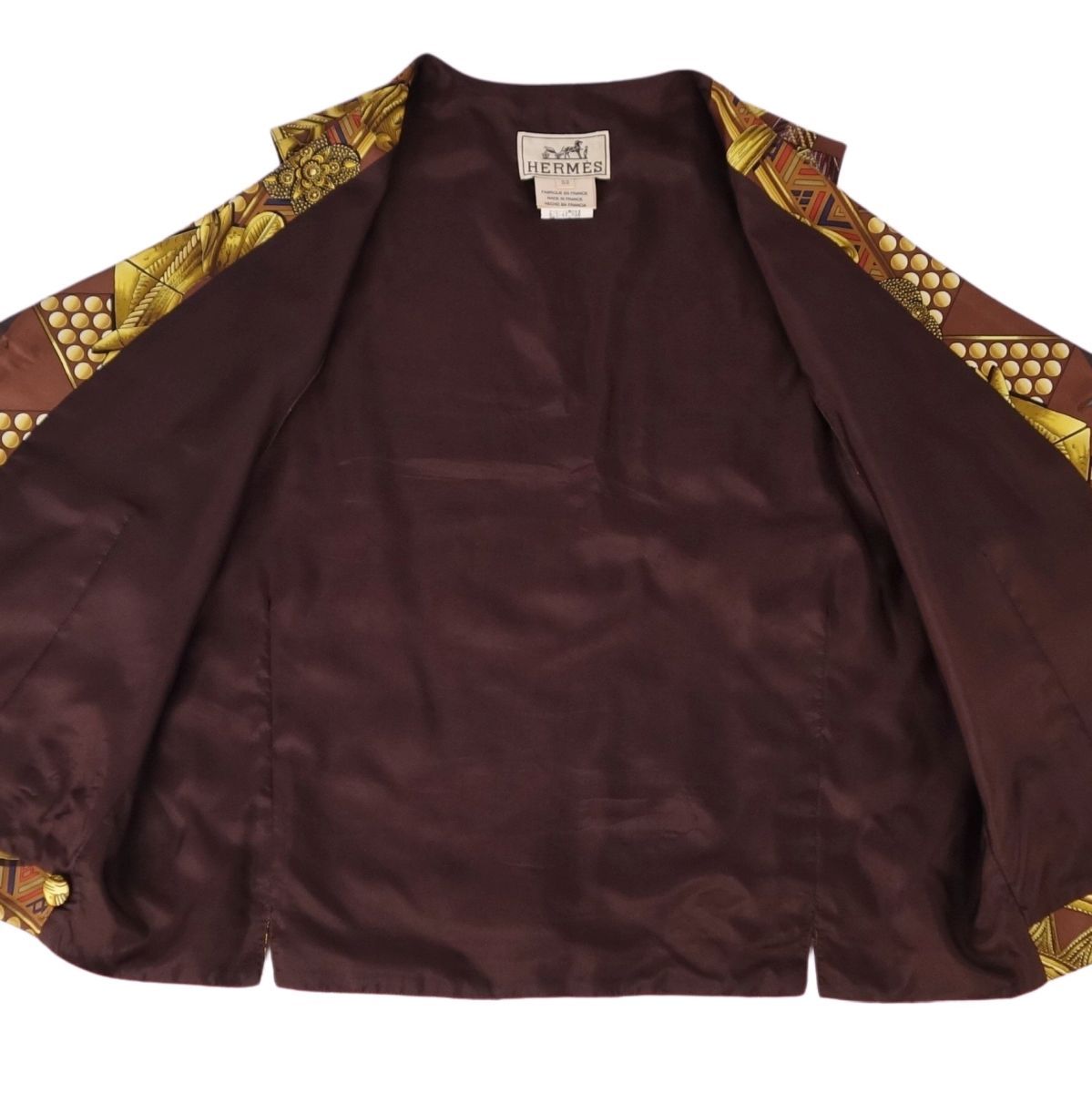 [美品] エルメス　ジレ 希少☆エルメス ラムスエード ジレ LES PARURES DU VENT 38