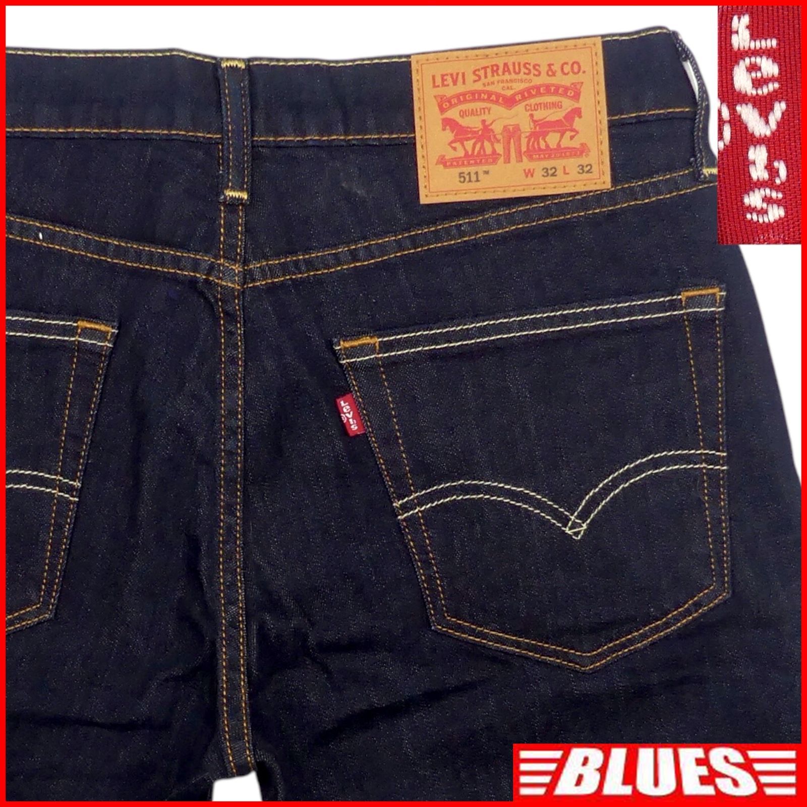 2024新入荷 リーバイス Levi's 511 デニム L32 W32 スリムストレート パンツ