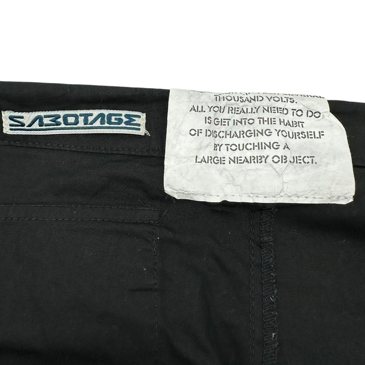 00s SABOTAGE ギミック テック パラシュート パンツ y2k SABOTAGE(サボタージュ) 00's Gimmick Tech Parachute Pants
