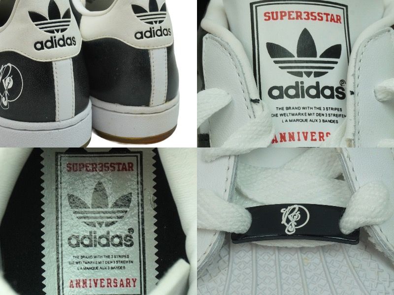 adidas アディダス スニーカー2005年製 114202 SUPER STAR 35TH MUSIC ROC-A-FELLA  ロッカフェラレコード サイズ29 美品 中古 50824