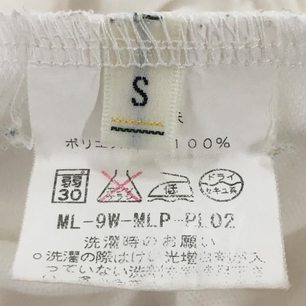 マークアンドロナ 半袖ポロシャツ 白×グールド スカル メンズ S