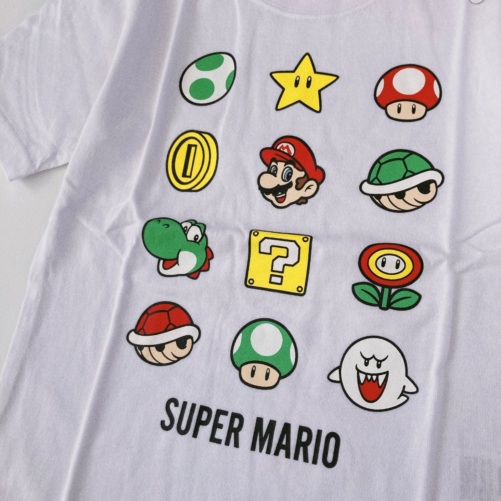 ◯スーパーマリオ アイコン キッズTシャツ 人気 kids トップス 夏 