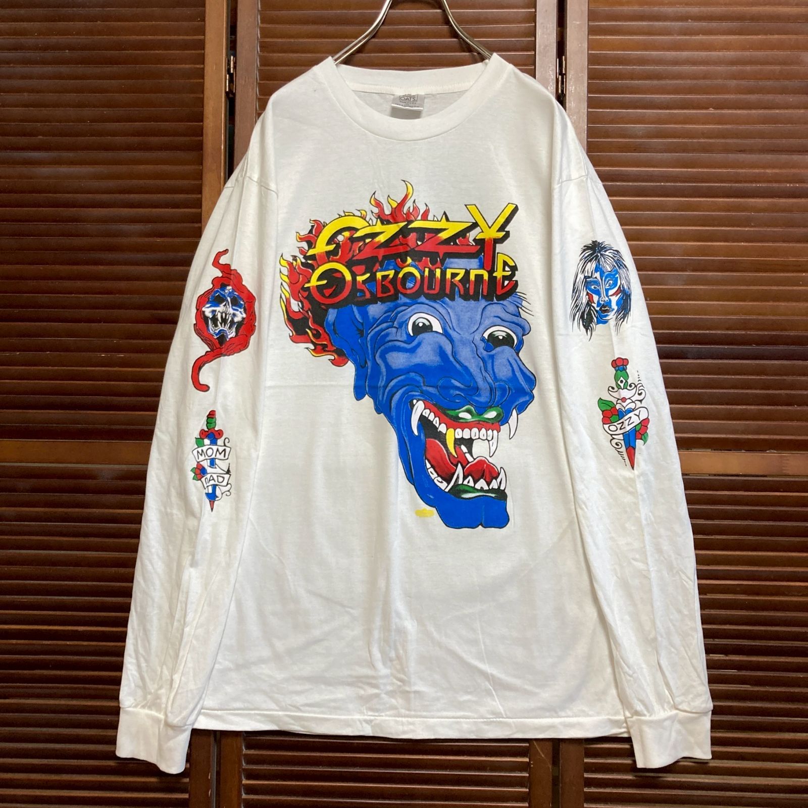 BMLI バンド Tシャツ 長袖 ロンT ビンテージ 古着 2 USA製 白 オジー 