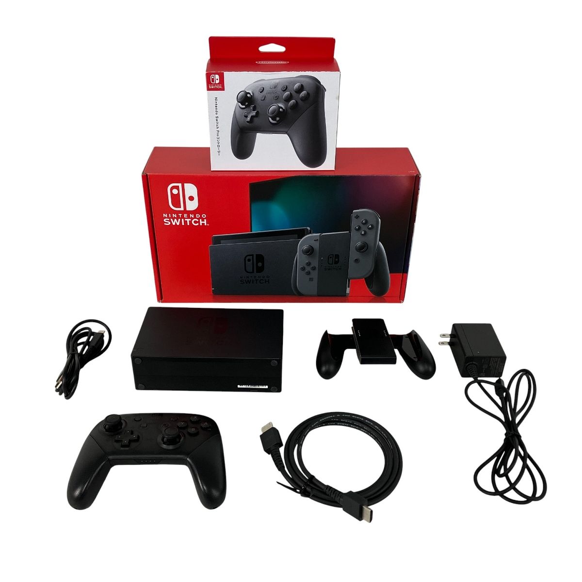 任天堂 Nintendo Switch 本体 HACー001 プロコン付き Nintendo Switch[HAC-001]本体 プロコントローラー付き フルセット