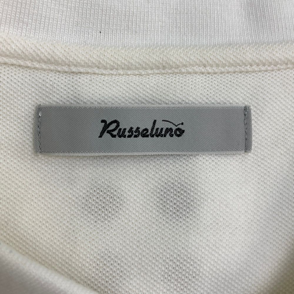 サイズ 6 RUSSELUNO ラッセルノ 半袖ポロシャツ ホワイト系 240101529332 ゴルフウェア メンズ ストスト LLC-HASEGAWATOSO_COM