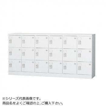 豊國工業 多人数用ロッカーロータイプ 6列3段 内筒交換錠 GLK-N18Y CN-85色 ホワイトグレー