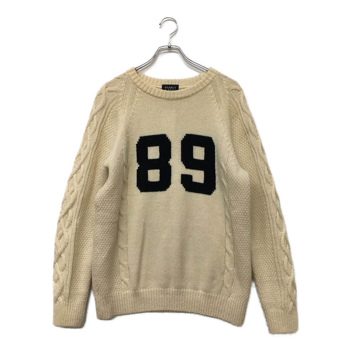 中古 メンズ パーリーゲイツ PEARLY GATES セーター 5(L) ベージュ シンプル ケーブル編み