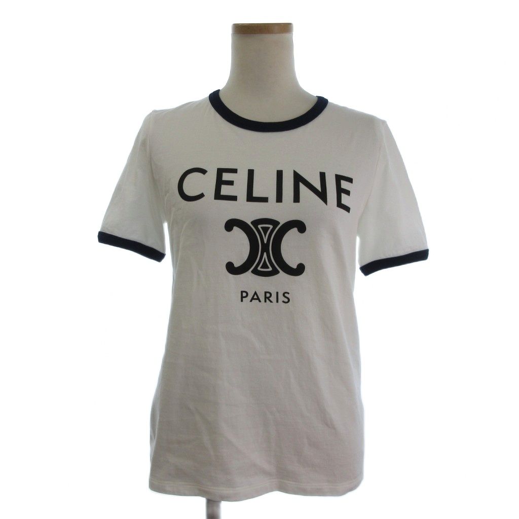 セリーヌ トリオンフ ロゴTシャツ CELINE(セリーヌ) トリオンフTシャツ ロゴTシャツ ブラック (CELINE/T