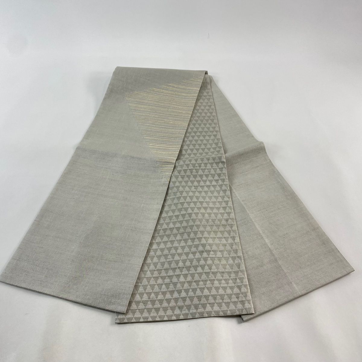 袋名古屋帯 美品 秀品 霞 銀糸 灰色 正絹 【中古】 - メルカリ