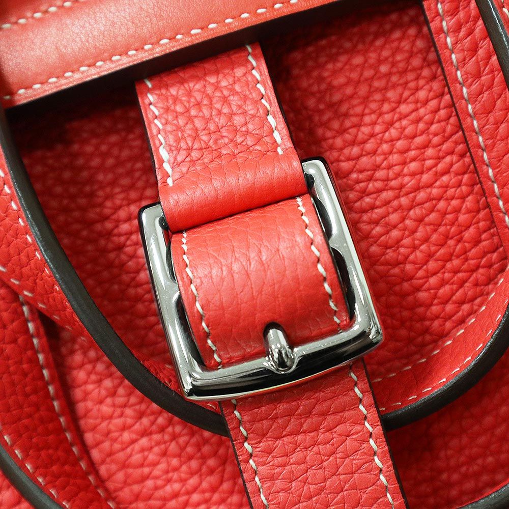エルメス アルザン 31 2way ショルダー ハンドバッグ 斜め掛け トリヨンクレマンス レザー ローズジャイプール カプシーヌ ピンク レッド シルバー金具 C刻印 HERMES（未使用　展示品） HERMES（エルメス） （未使用 展示品）エルメス アルザン 31 2WAY