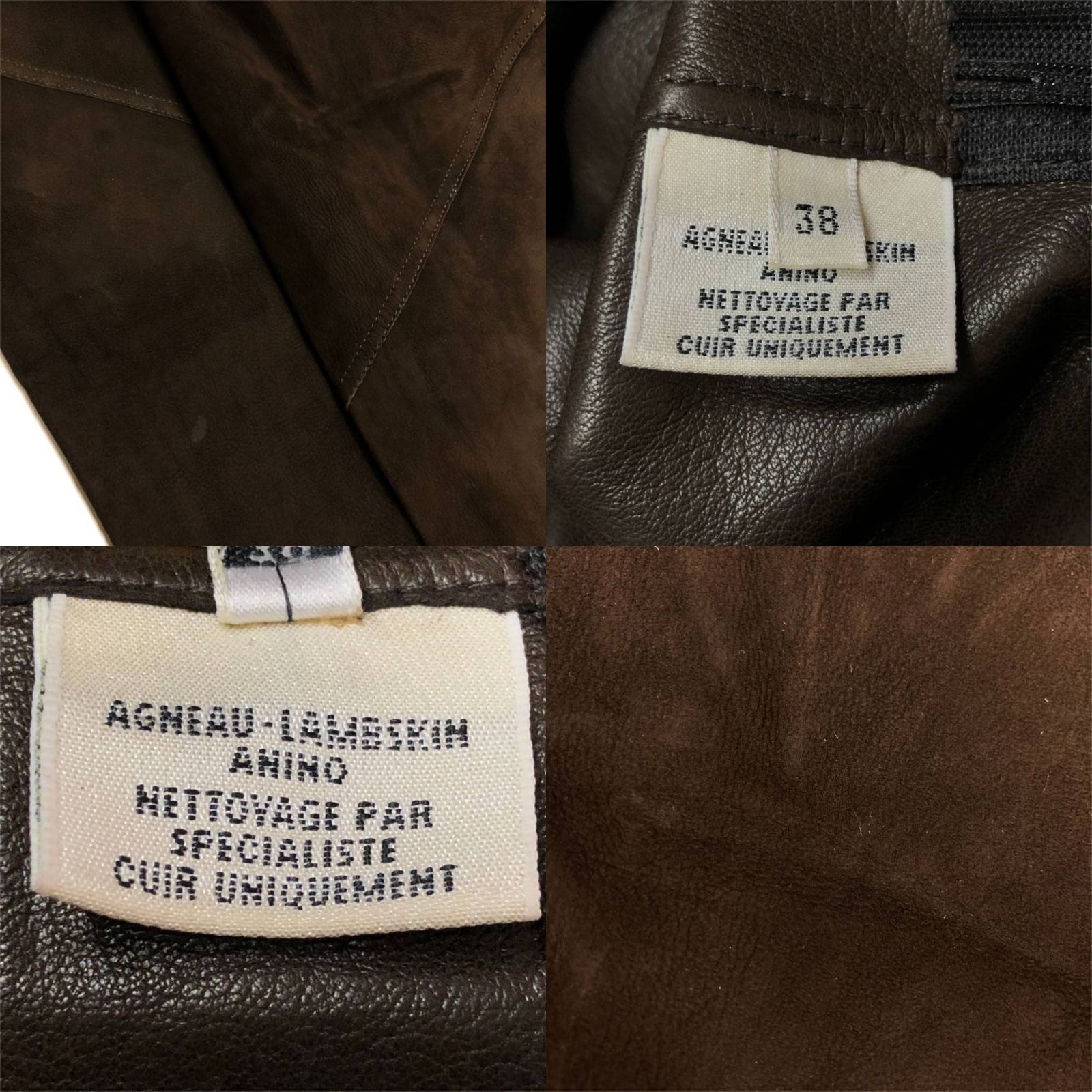 エルメス　クロップドパンツ　38 HERMES エルメス クロップドパンツ カプリパンツ レザー 38