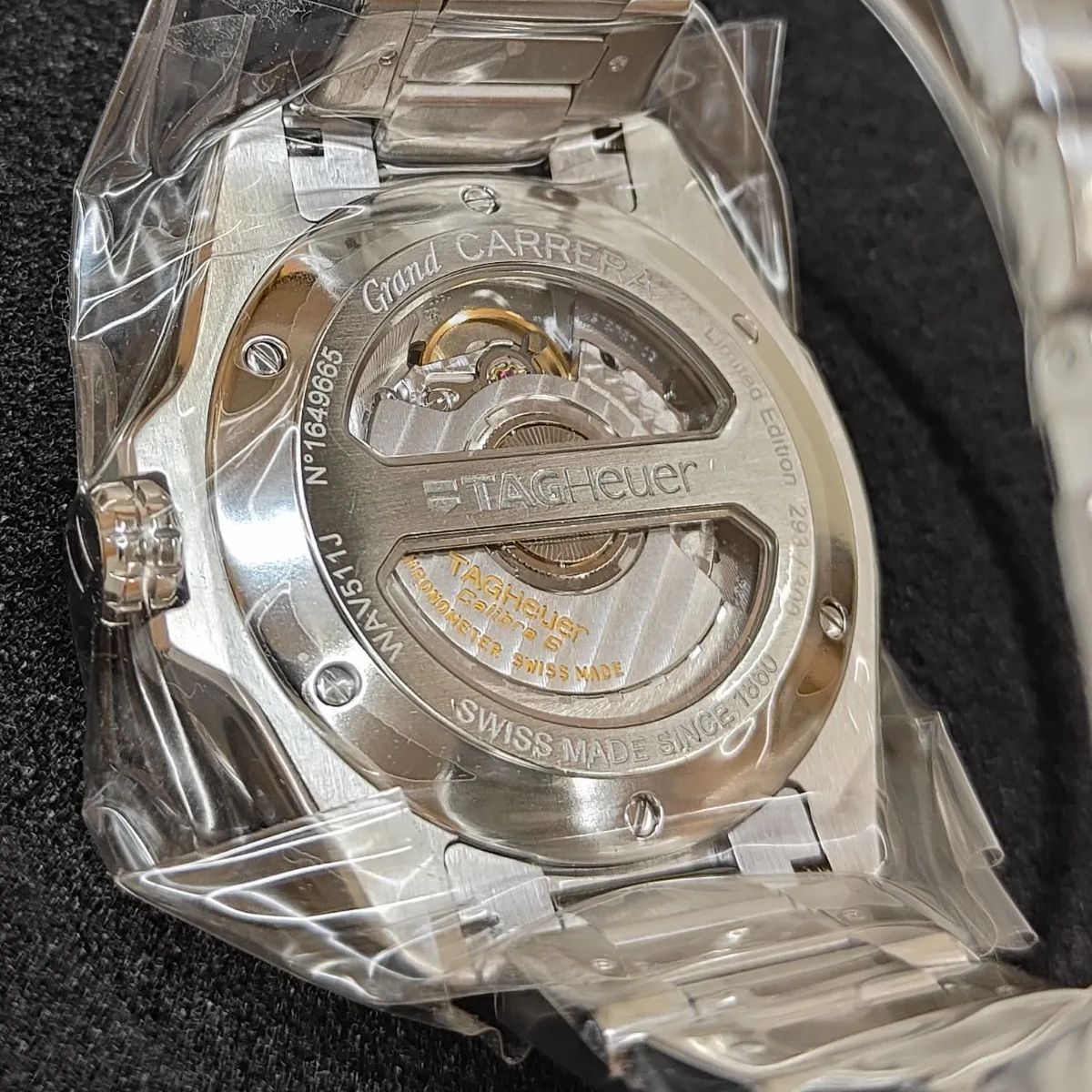【美品 オーバーホール後未使用】限定300本 タグ ホイヤー  TAG HEUER グランドカレラ キャリバー6 WAV511J.BA0900 ブルー メンズ 腕時計 （SNA）02407020142507WZ